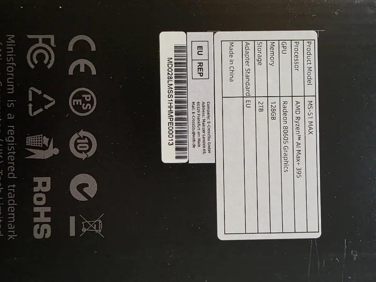 Minisforum AI Max 395+ 128GB AI 2TB HDD