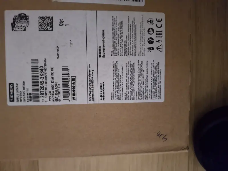 Siemens Leistungsschütz 3RT2045-3KB40