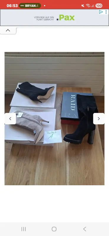 Riesiege schuhe Packet Grösse 38/40