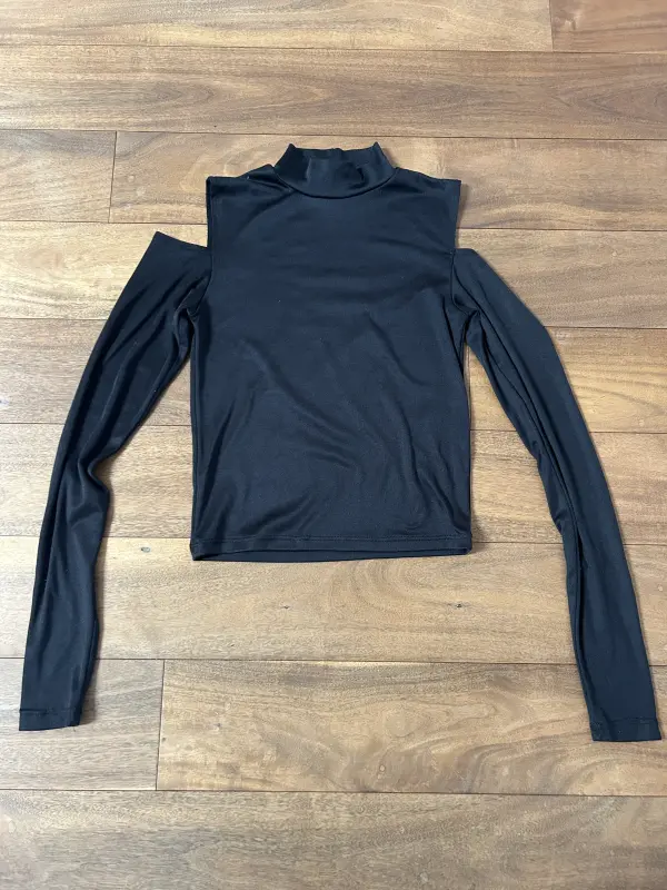 Schwarzes Langarm Top