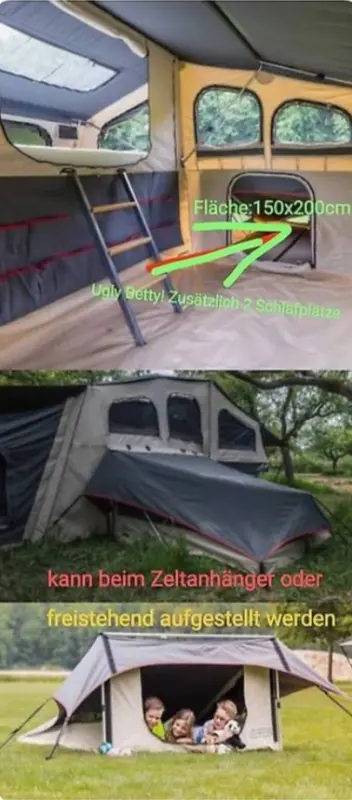 Zeltanhanger Campooz Fat Freddy Trekking mit Ugly Betty