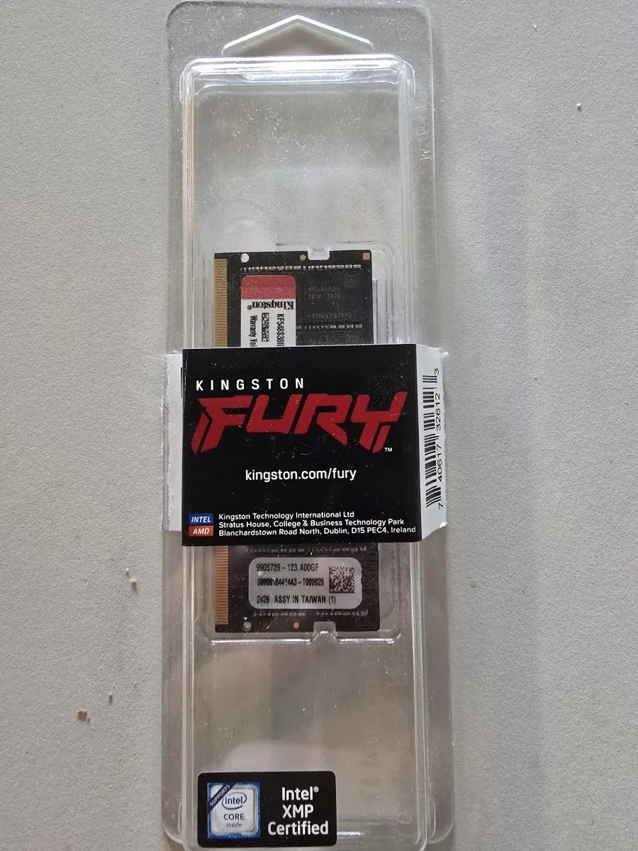 Kingston FURY Impact DDR5 32GB (1×32GB) 4800MT/s CL38 SODIMM – Open Box Tested