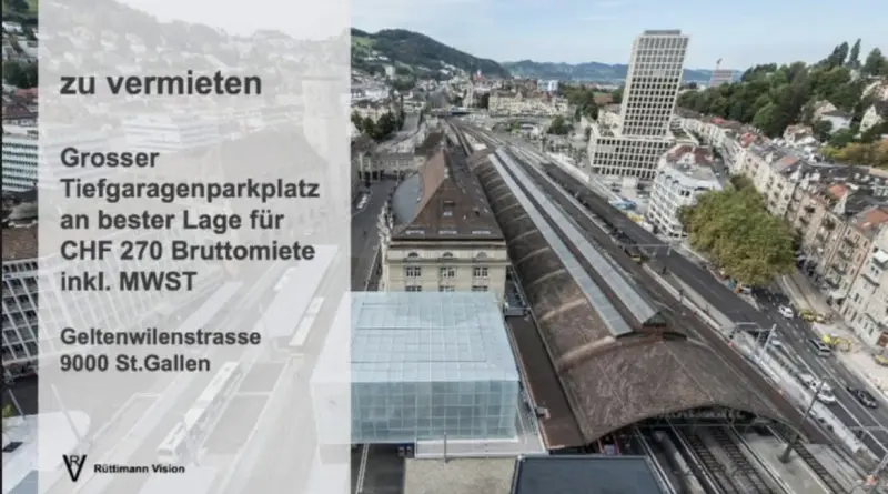 Tiefgaragenplatz zu vermieten im Zentrum von St.Gallen - Fotos 3