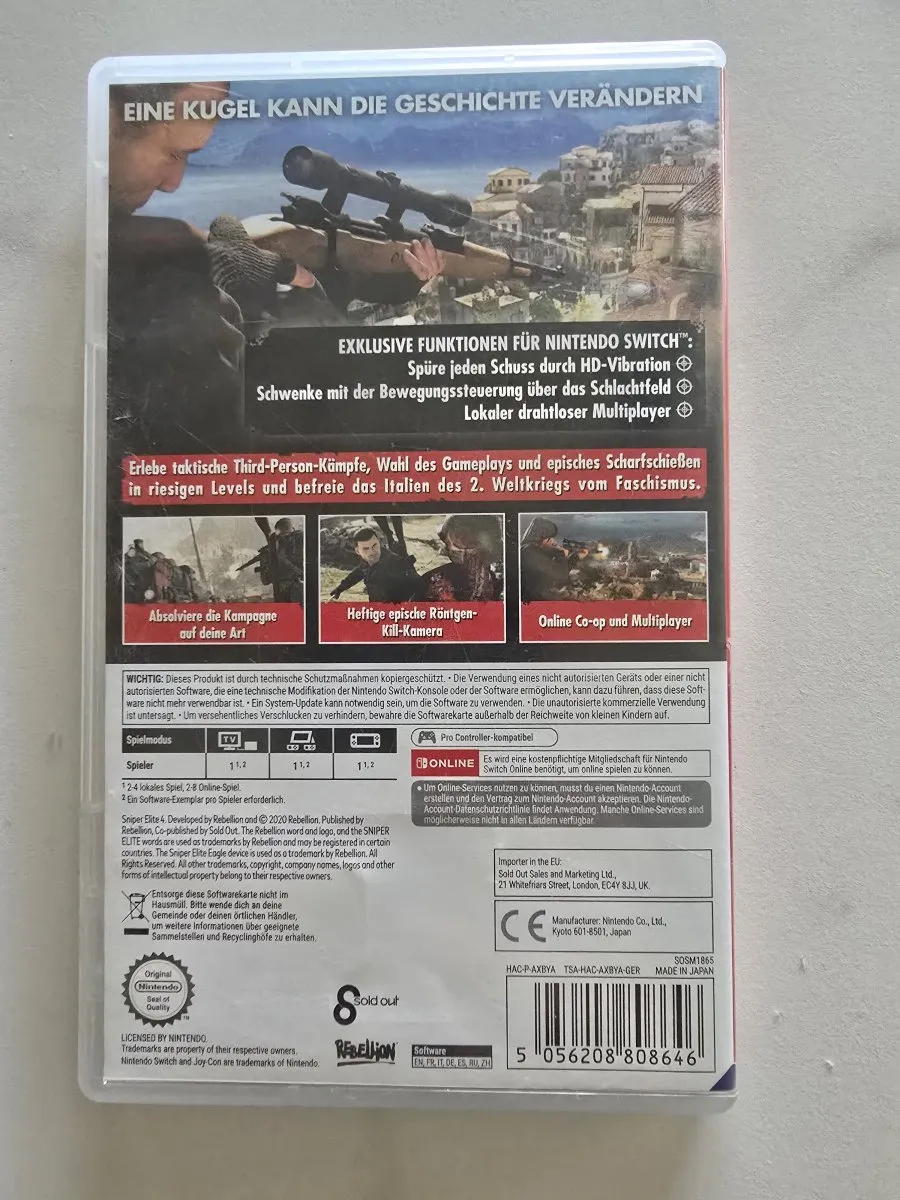 Sniper Elite 4 - Nintendo Switch
