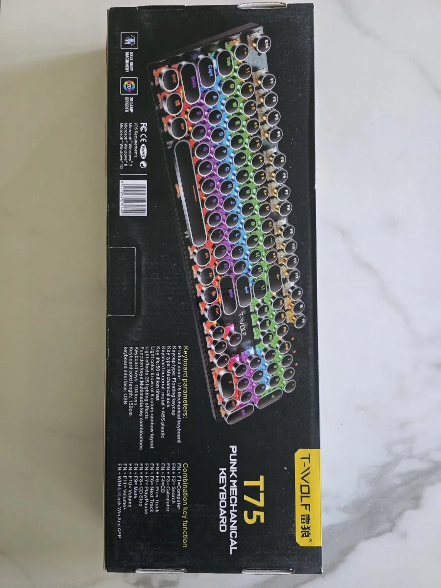 TWOLF RGB Mechanical Keyboard. EN_US Layout
