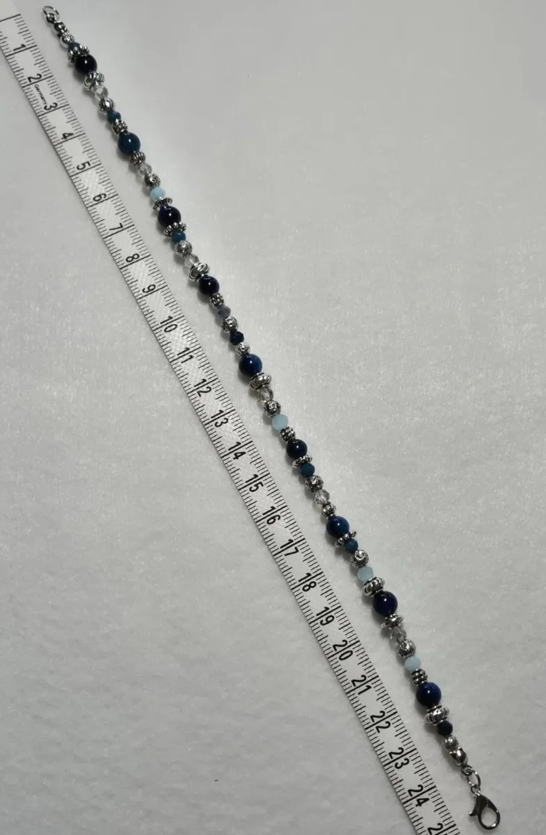 Fusskette mit blauem Tigerauge