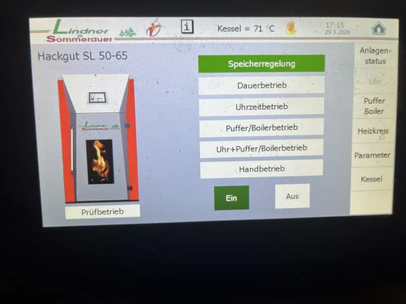 Occasion Schnitzelholzheizung Lindner/Sommerauer SL 50T