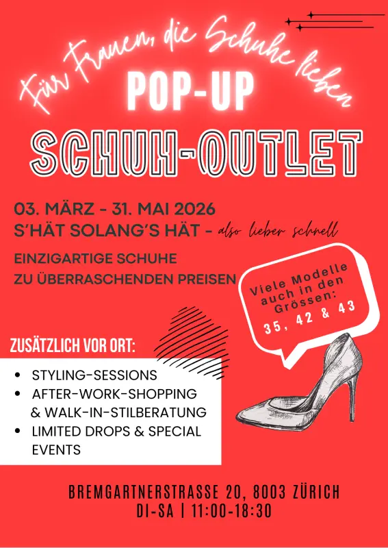 Für Frauen, die Schuhe lieben - Pop-Up Schuh-Outlet
