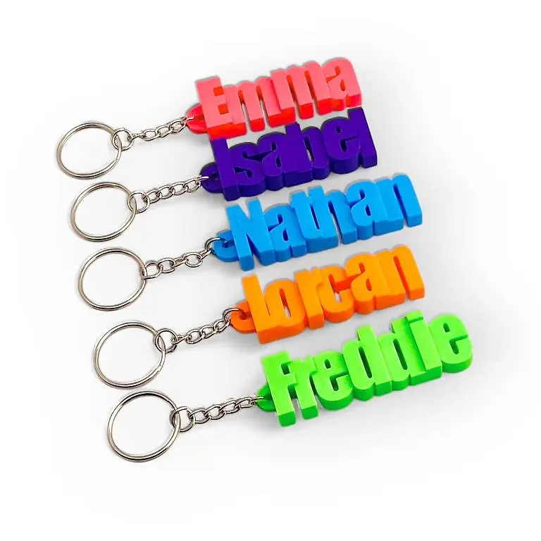 Porte-clé personnalisé - Nom, numéro ou texte au choix