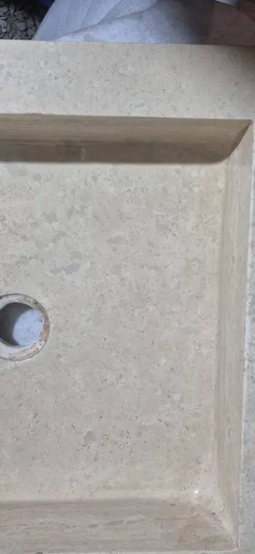 Lavabo double en travertin