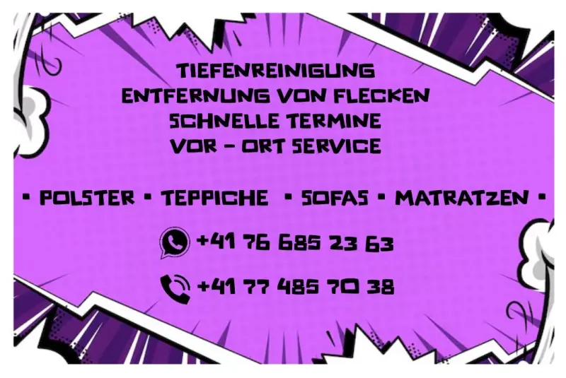 Autos, Polster, Sofas und Teppiche waschen
