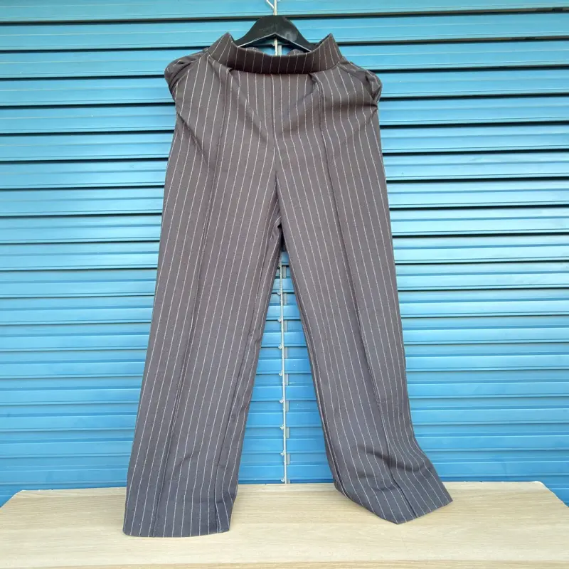 Pantalon large H&M – Rayures Blanc/Noir