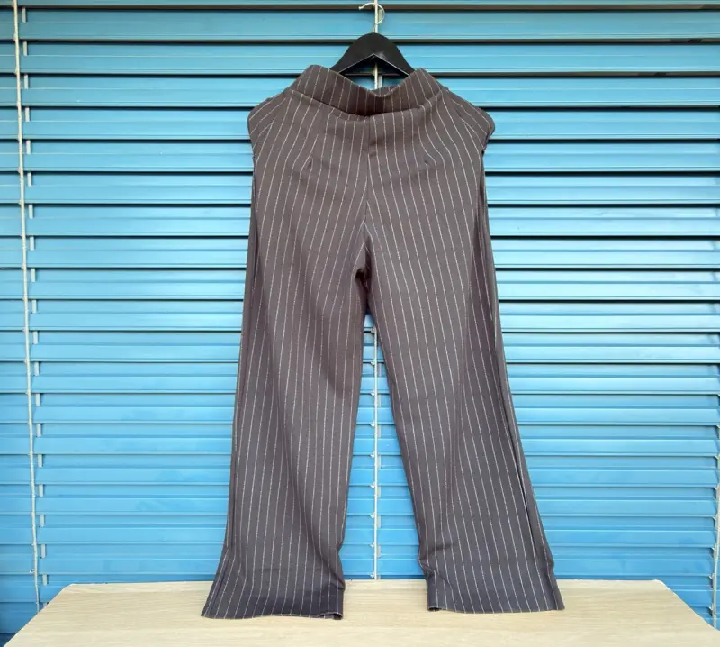Pantalon large H&M – Rayures Blanc/Noir