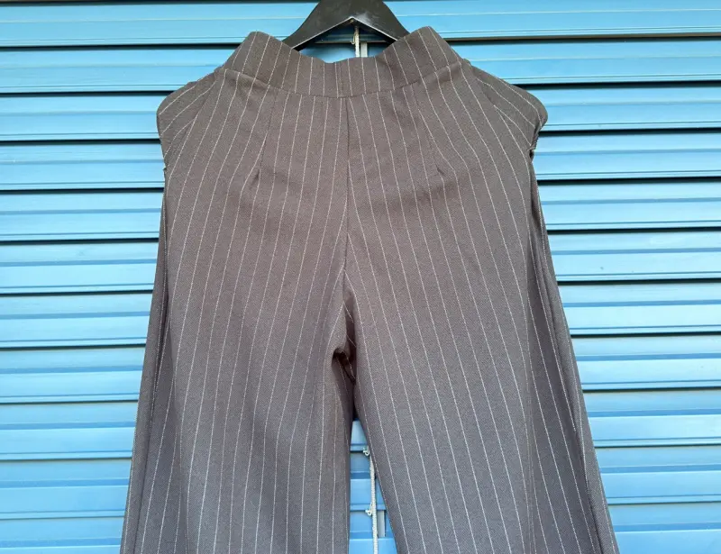 Pantalon large H&M – Rayures Blanc/Noir