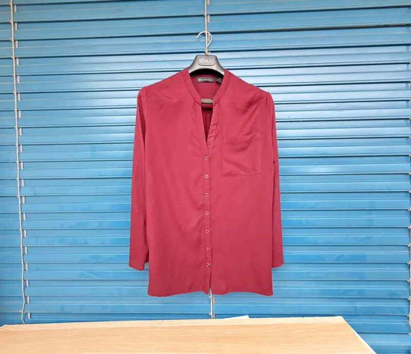 Chemise bordeaux fluide