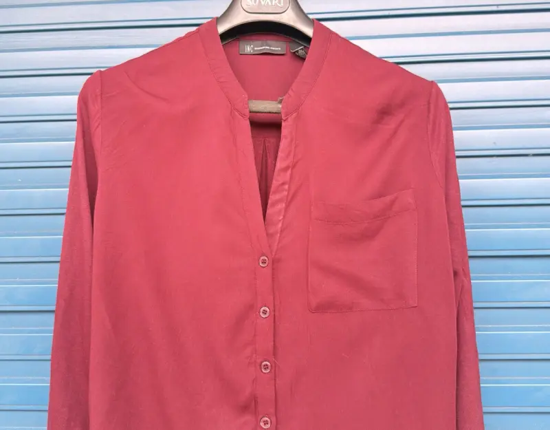 Chemise bordeaux fluide
