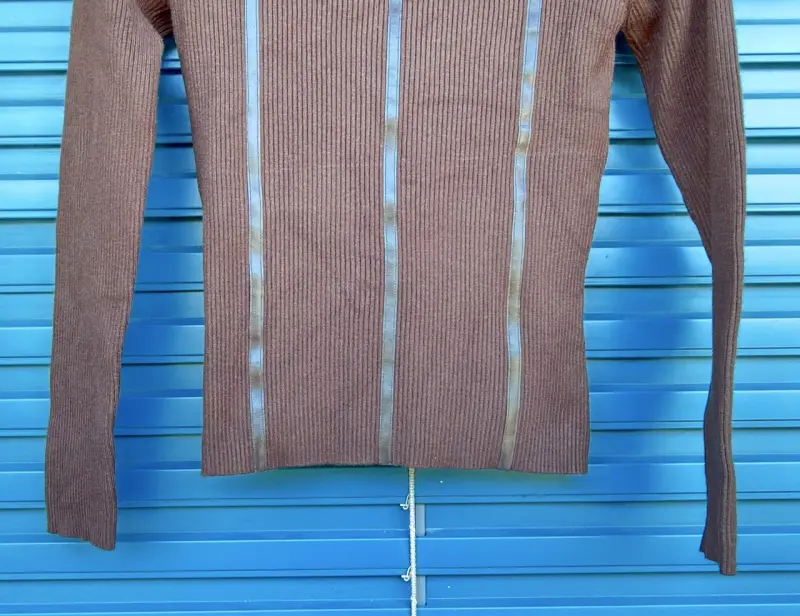 Pull en maille marron