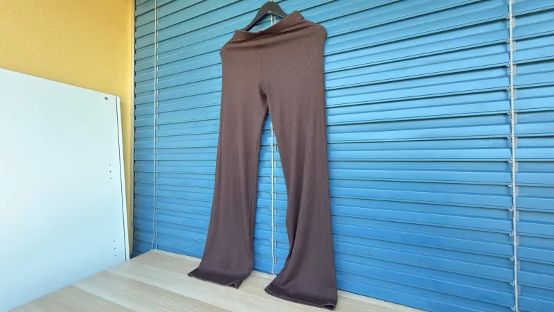 Pantalon Flare Femme Côtelé, XS Stretch Confort