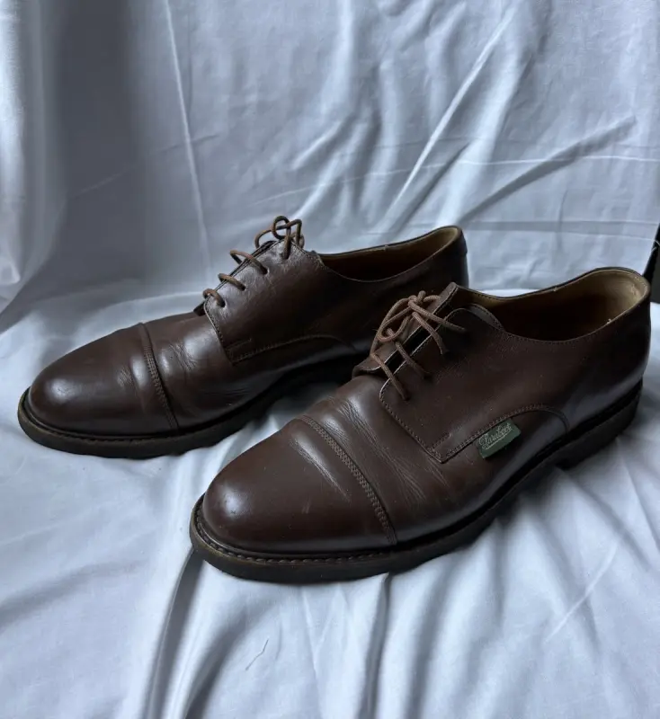 Chaussures derby à bout en cuir marron Paraboot Paris - taille 42