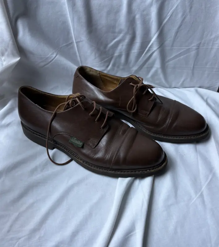 Chaussures derby à bout en cuir marron Paraboot Paris - taille 42