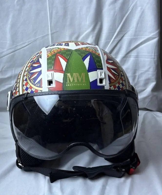 Casque de moto de style jet italien MM Independent