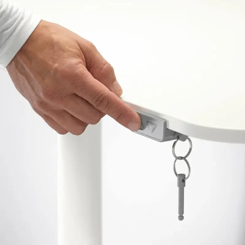 Ikea BEKANT Eckschreibtisch links 160x110 cm weiss, höhenverstellbar