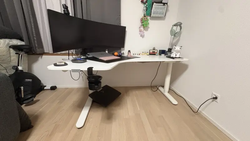 Ikea BEKANT Eckschreibtisch links 160x110 cm weiss, höhenverstellbar