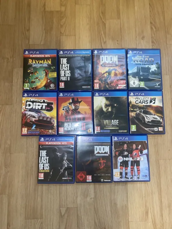 🎮 LOT 11 Jeux PS4 - TLOU 2, RDR2, RE Village, Doom - 140 CHF 🎮