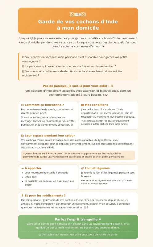 Garde d'animaux a domicile