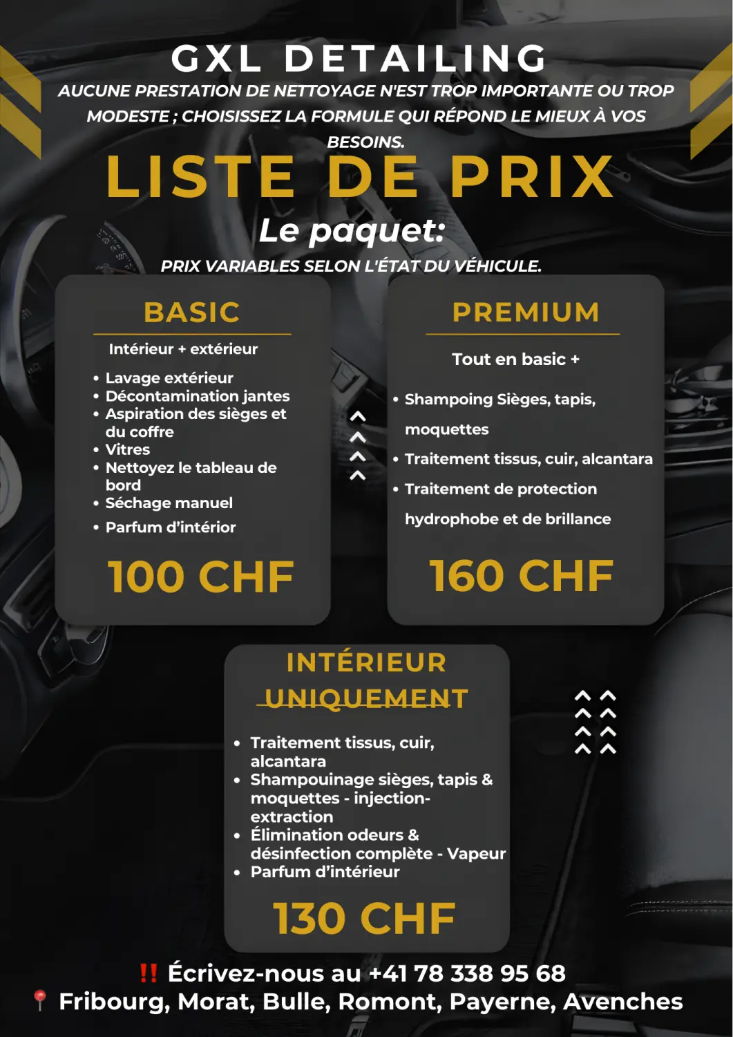 Nettoyage auto à domicile