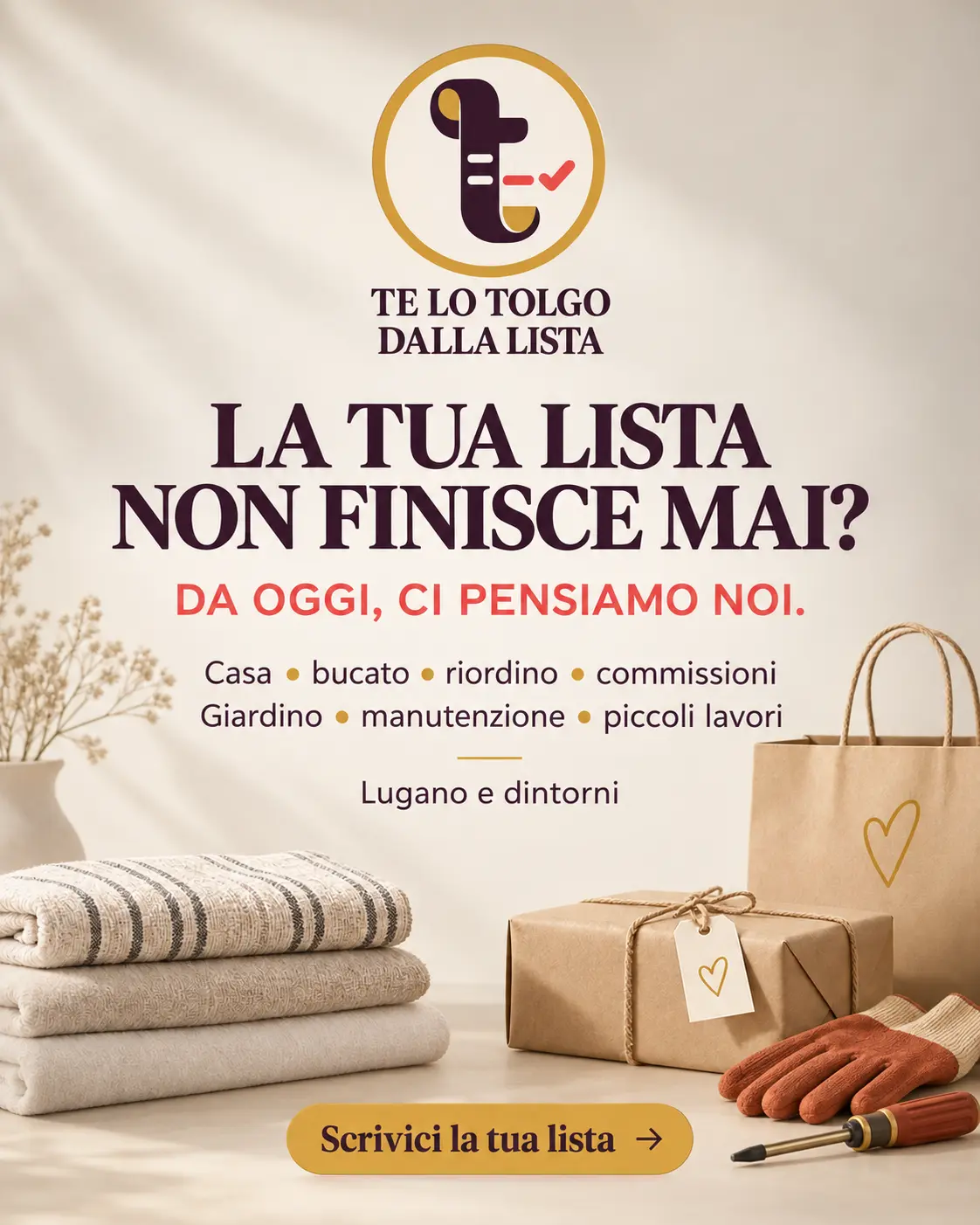 Te lo tolgo dalla lista – Aiuto in casa e giardino a Lugano