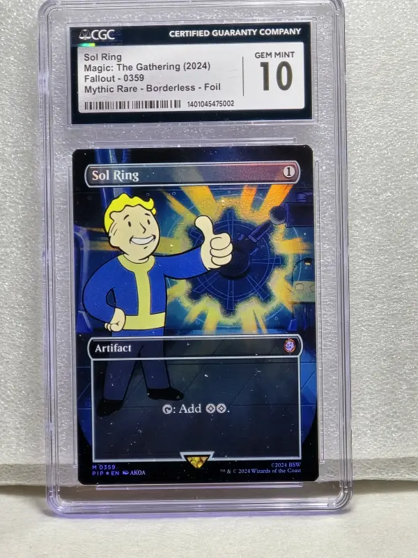 CGC 10 Sol Ring Borderless Foil – MTG Fallout Mythic 2024