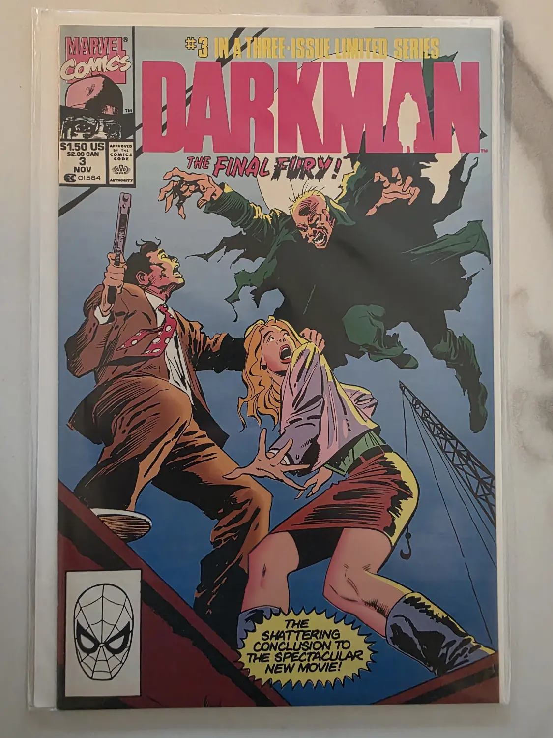 Darkman #1–3 Complete Set — Marvel 1990 Direct Editions