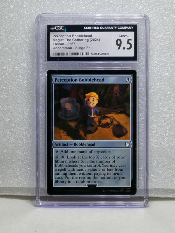CGC 9.5 Perception Bobblehead Surge Foil – MTG Fallout 2024