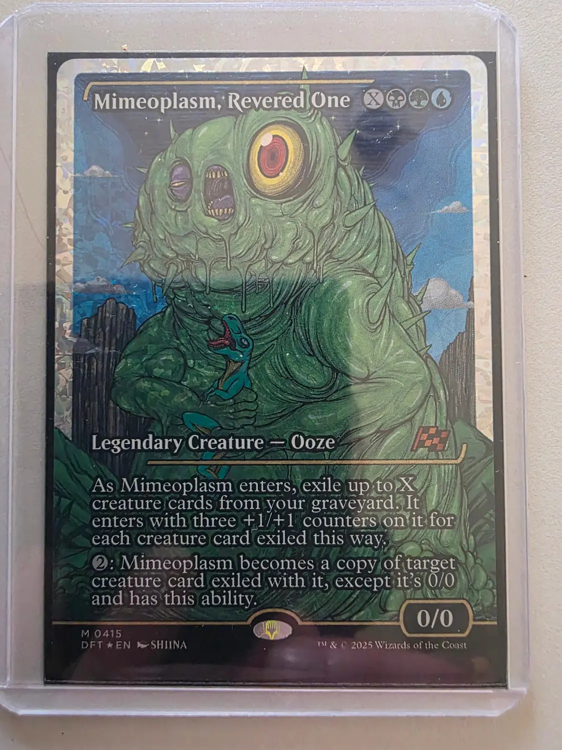 The Mimeoplasm, Revered One #415 Fracture Foil — MTG Aetherdrift
