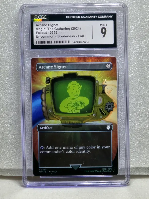 CGC 9 Arcane Signet Borderless Foil – MTG Fallout 2024
