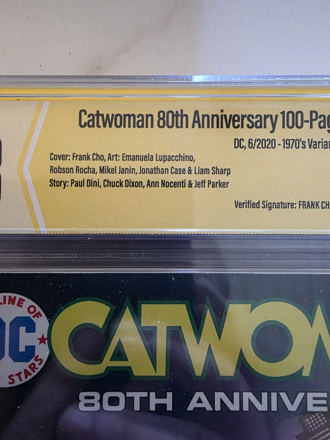 Catwoman 80th Anniversary #1 CBCS 9.8 — Frank Cho Signed — 1970s Variant