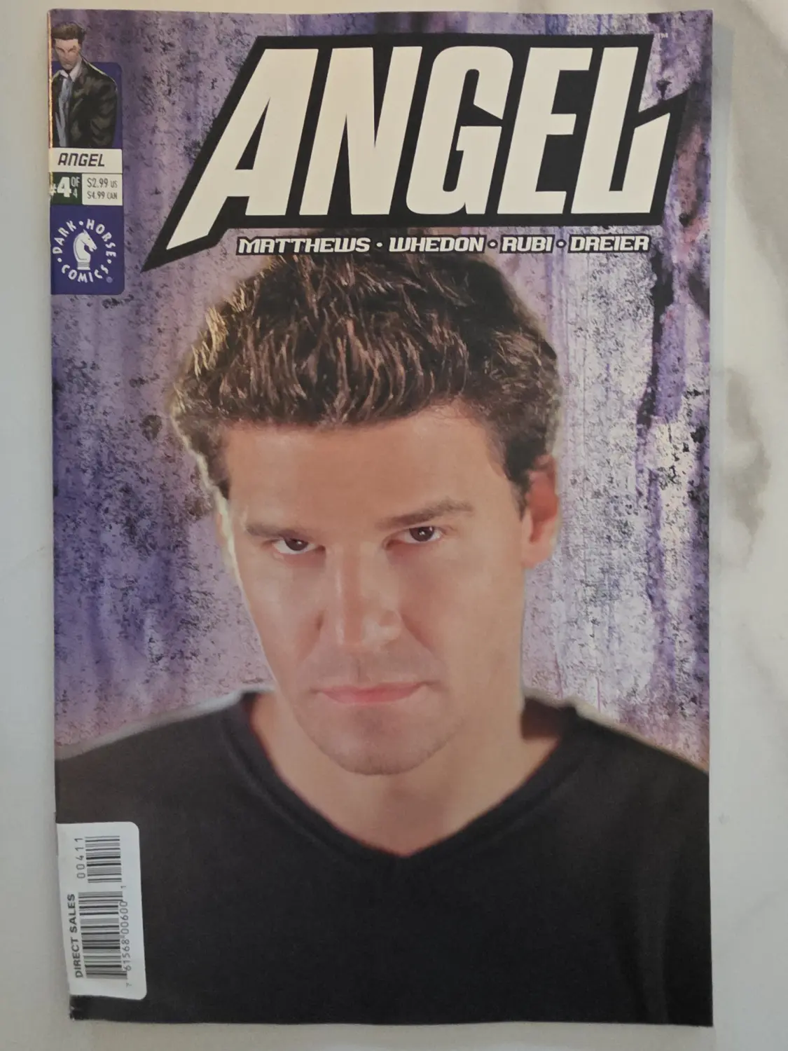 Angel Comic Lot — #4 David Boreanaz Photo Cover + #16 Featuring Buffy