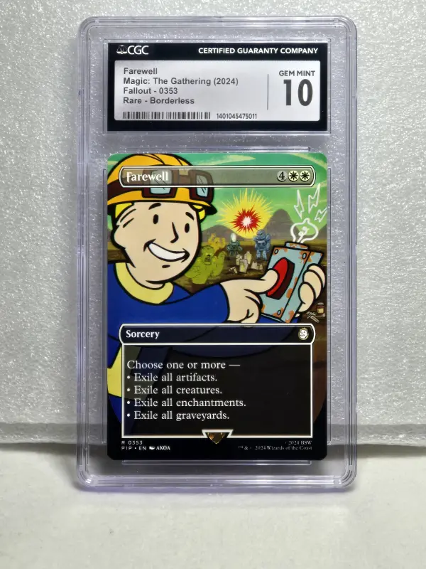 CGC 10 Farewell Borderless – Magic: The Gathering Fallout 2024