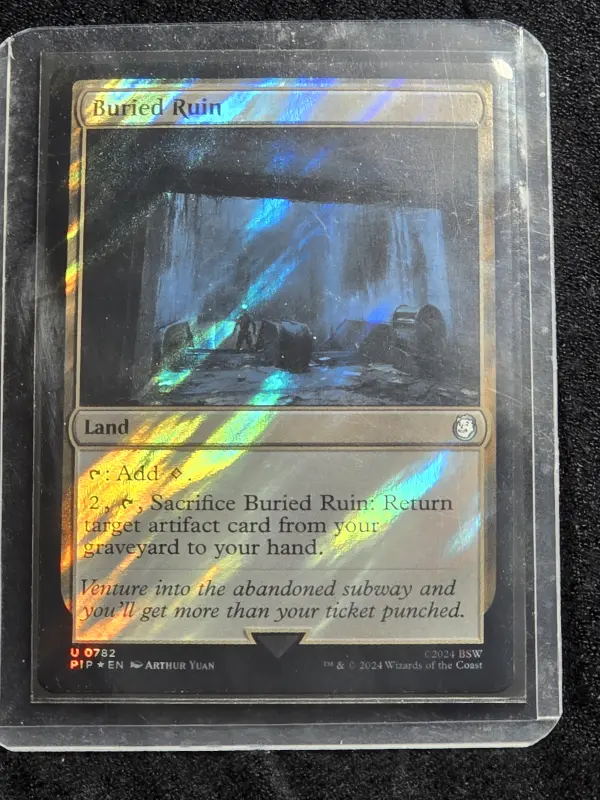 Buried Ruin – Fallout Pip-Boy Foil | MTG Universes Beyond