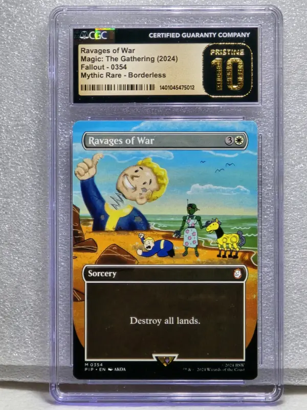 CGC Pristine 10 Ravages of War Borderless – MTG Fallout Mythic 2024