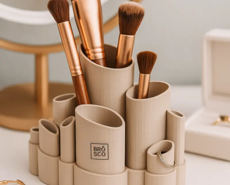 BROSCO - Organizzatore da tavolo per trucchi/specchio (Voronoi)